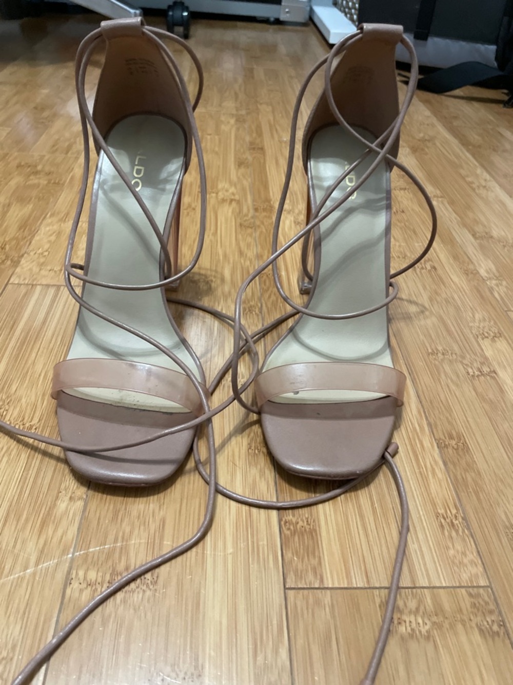 ALDO Blush Lace-Up Strappy Heels